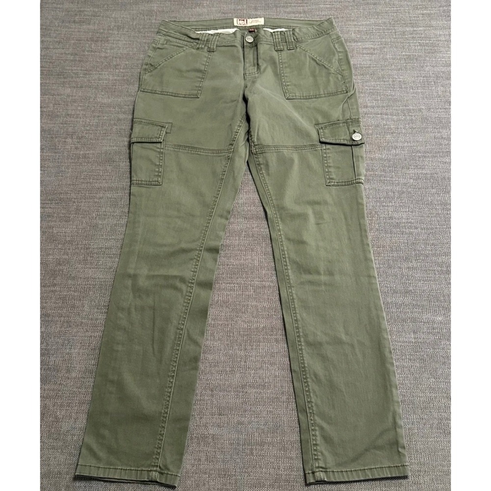 l.e.i. Cargo Pants Womens Junior 13 Olive Green Ashley Low Rise Skinny Utility
